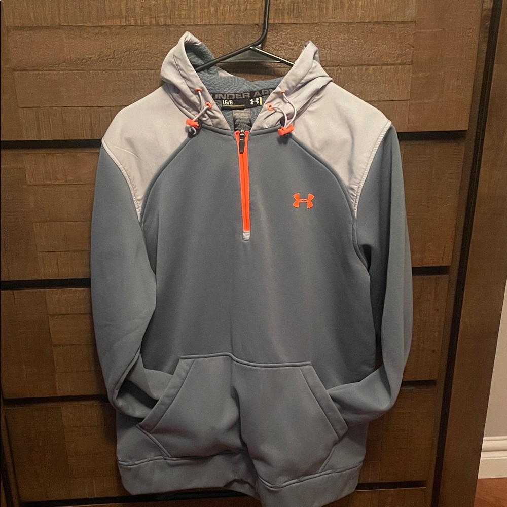 Under Armour Two-Tone Gray and Orange Pullover